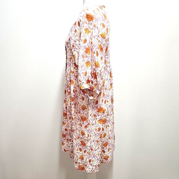 Universal Thread Bohemian Prariecore Boho Floral Dress w/Tie Pockets Size M - Picture 4 of 11